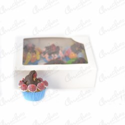 Caja cups cake 6 unidades azul