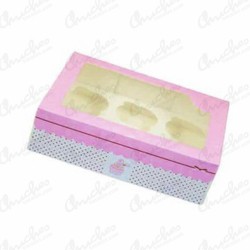 empty-pink-cup-cake-box