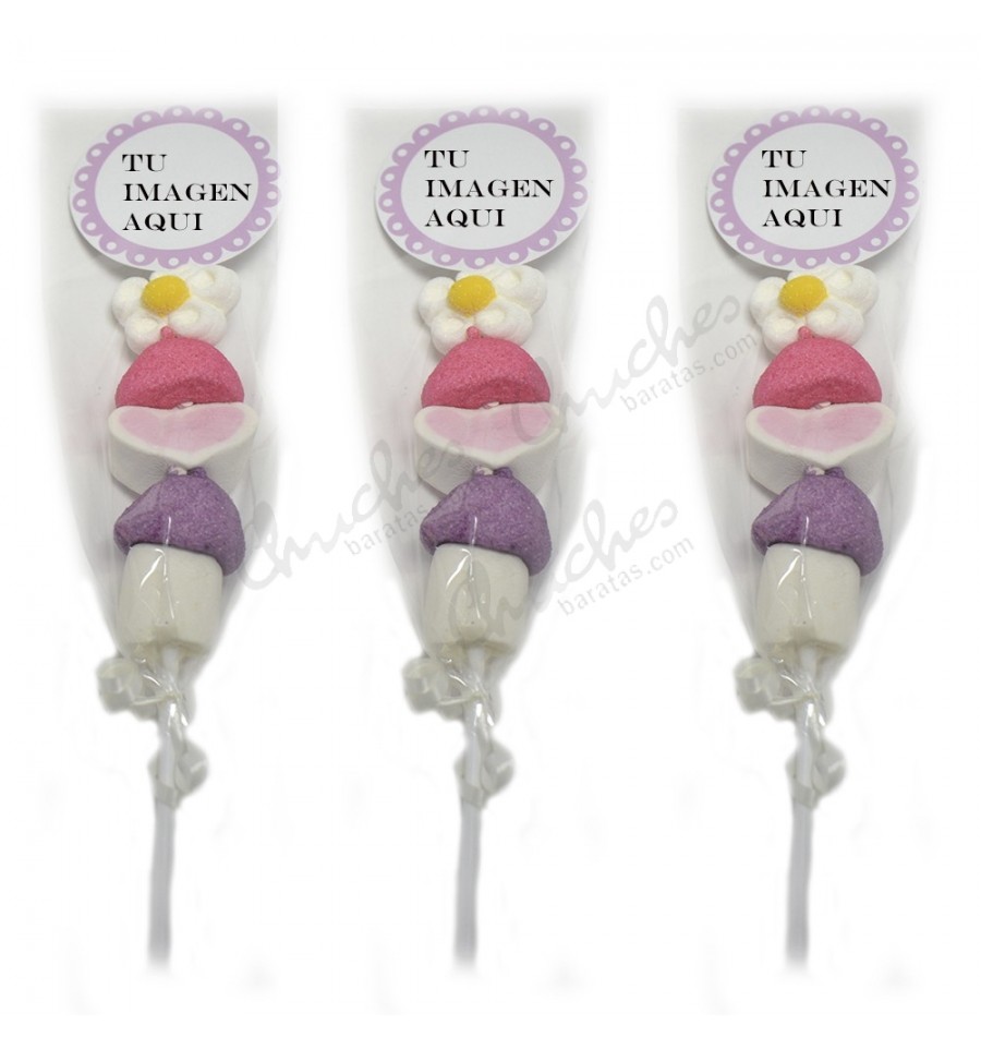 Comprar Brochetas Comunion Nina Personalizada 12 Unidad Online Chuches Baratas