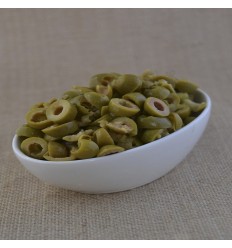 Sliced ​​green olives