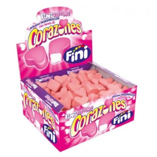 Chocolate hearts marshmallow strawberry fini 75 units