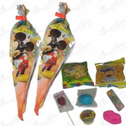 Bolsa cono mikie rellena chuches 20 unidades